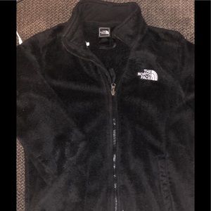 Fuzzy black North face full zip